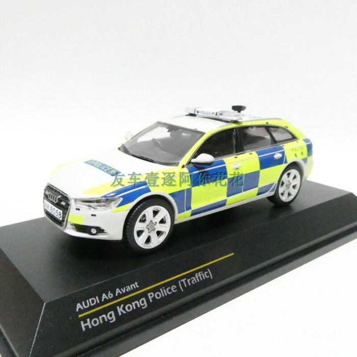 1: 43 Micro Shadow TINY O * Di AUD * I A6 AVANT Hong Kong Police Car Model Driver Edition เรซิ่นรถ O