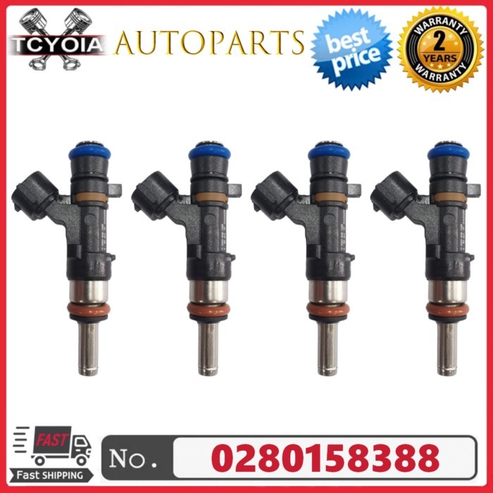 4pcs/lot 16600-5RB0A 0280158388 Fuel Injectors Fits for NISSAN KICKS 1.6L ALTIMA INFINITI QX50 2.0