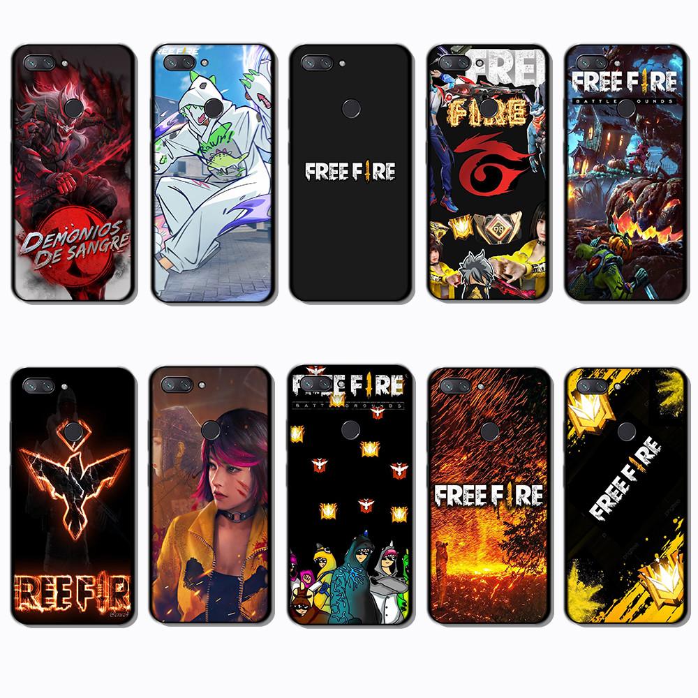 เคสโทรศัพท์สีดําแบบนุ่มสําหรับ Xiaomi Mi 8 Lite A1 5X Free Fire caseg