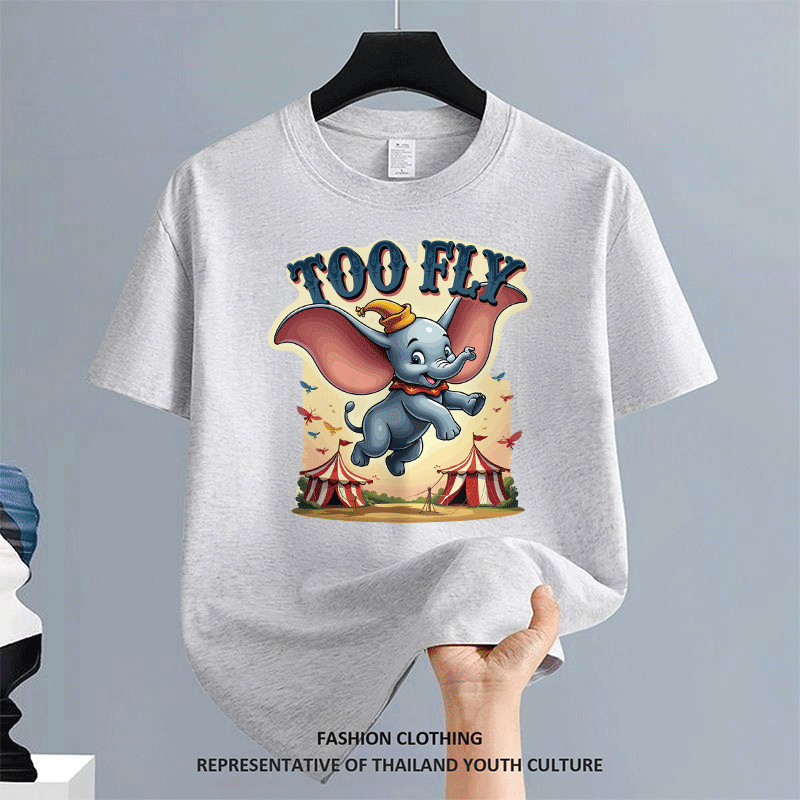 สตรีทแฟชั่น t-shirt OVERSIZE ผู้ชาย สีดําแขนสั้น ลายการ์ตูน FASHION COOL คอกลม CASUAL สีขาว-ดำ เสื้อยืดผู้ชาย - รูปที่ 3