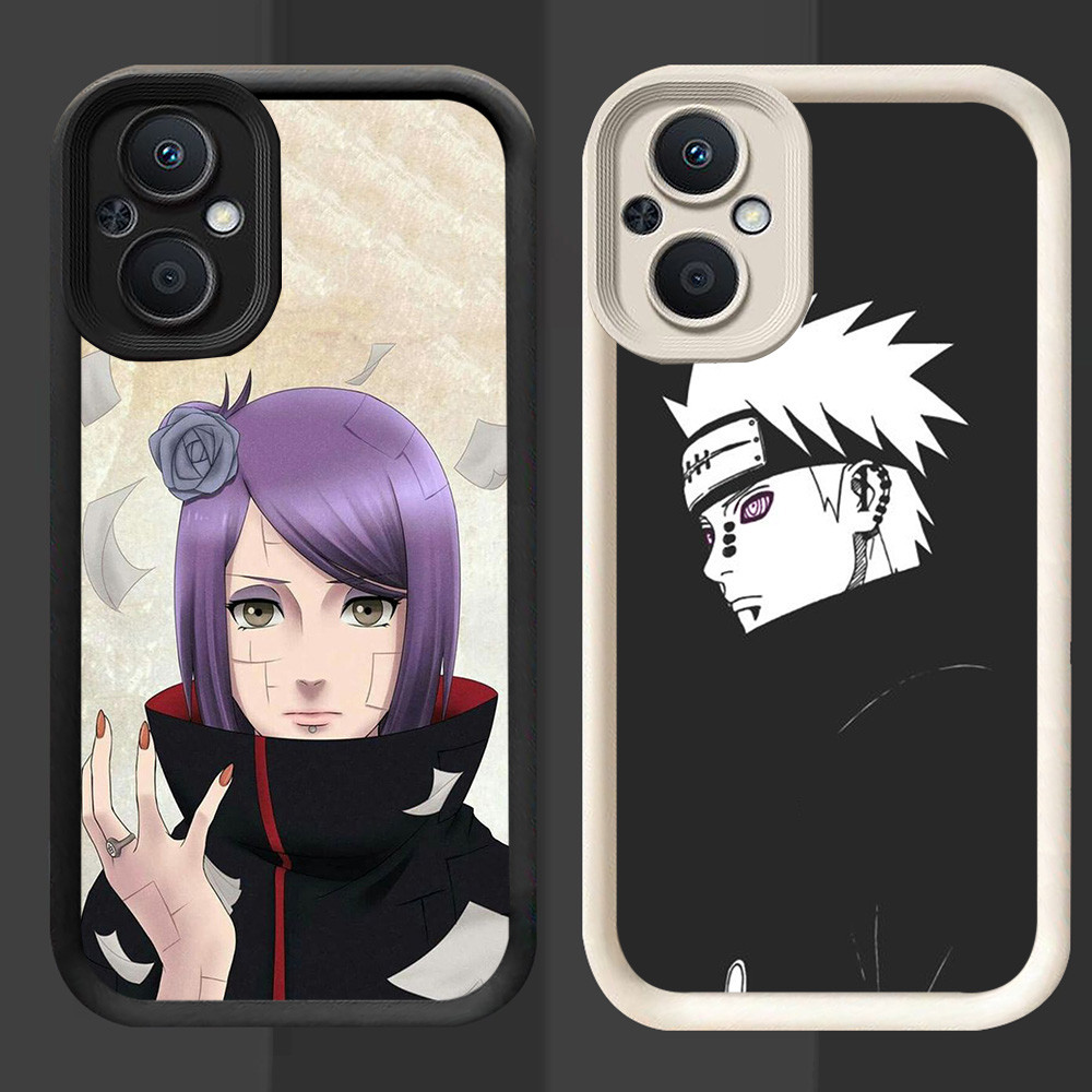 R104 Naruto AkatsukiปลอกสําหรับOPPO Reno 8Z 7 7Z 8 Lite 5Gสีดําและสีขาว