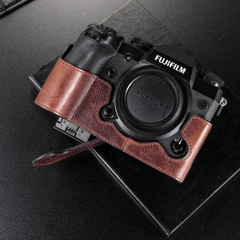 ▥ Handmade Fuji Xh1กระเป๋ากล้องหนังสายหนังหนังสำหรับ Fujifilm Xh1 X-H1