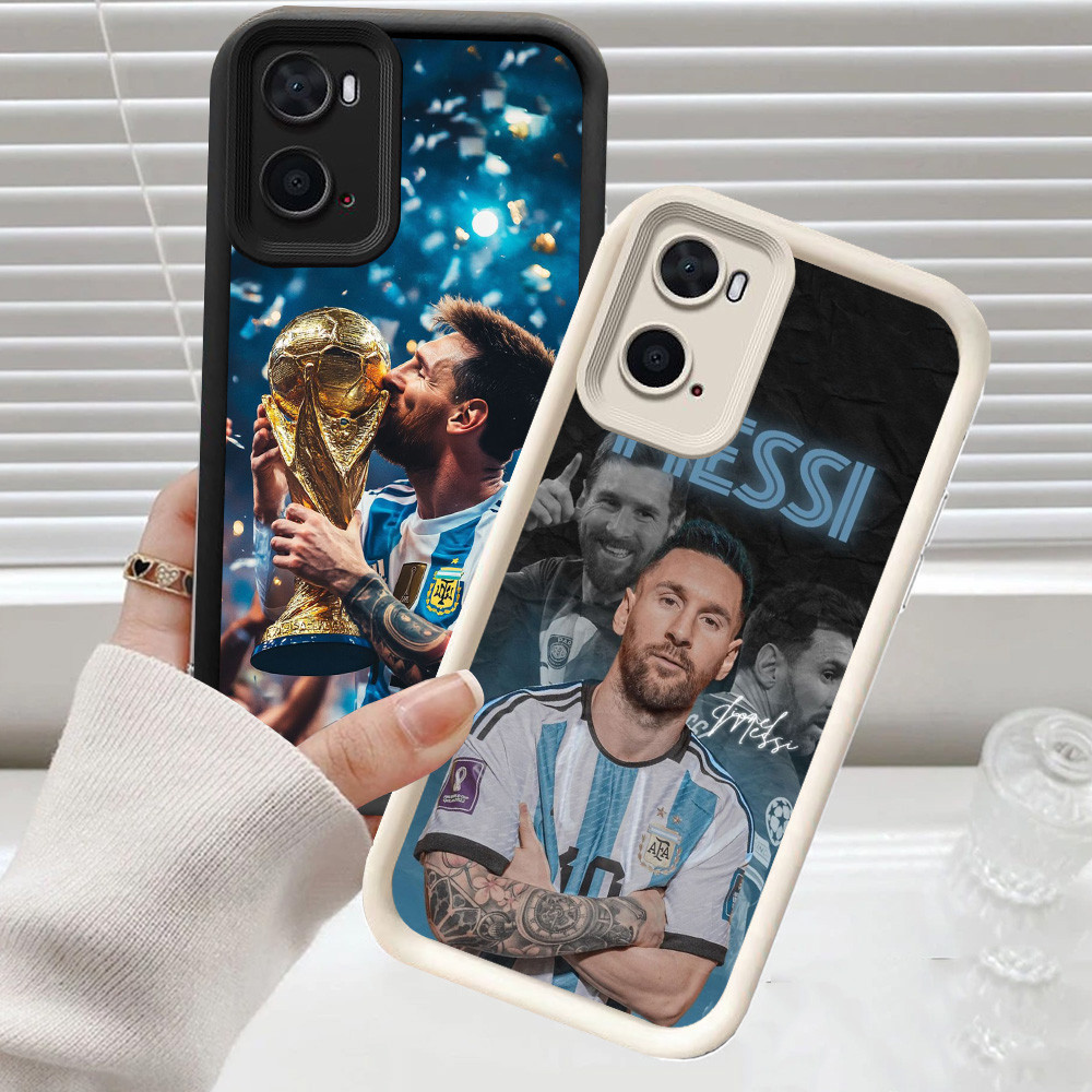 CH6 Messi Soft Casing สําหรับ OPPO A77s A77 Realme C33 A96 9i เคสป้องกัน