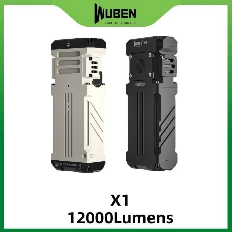 ไฟฉายพกพา WUBEN X1 สำหรับแคมปิงและจักรยาน มีกำลังส่องสว่าง 12,000 ลูเมน และแบตเตอรี่ในตัว