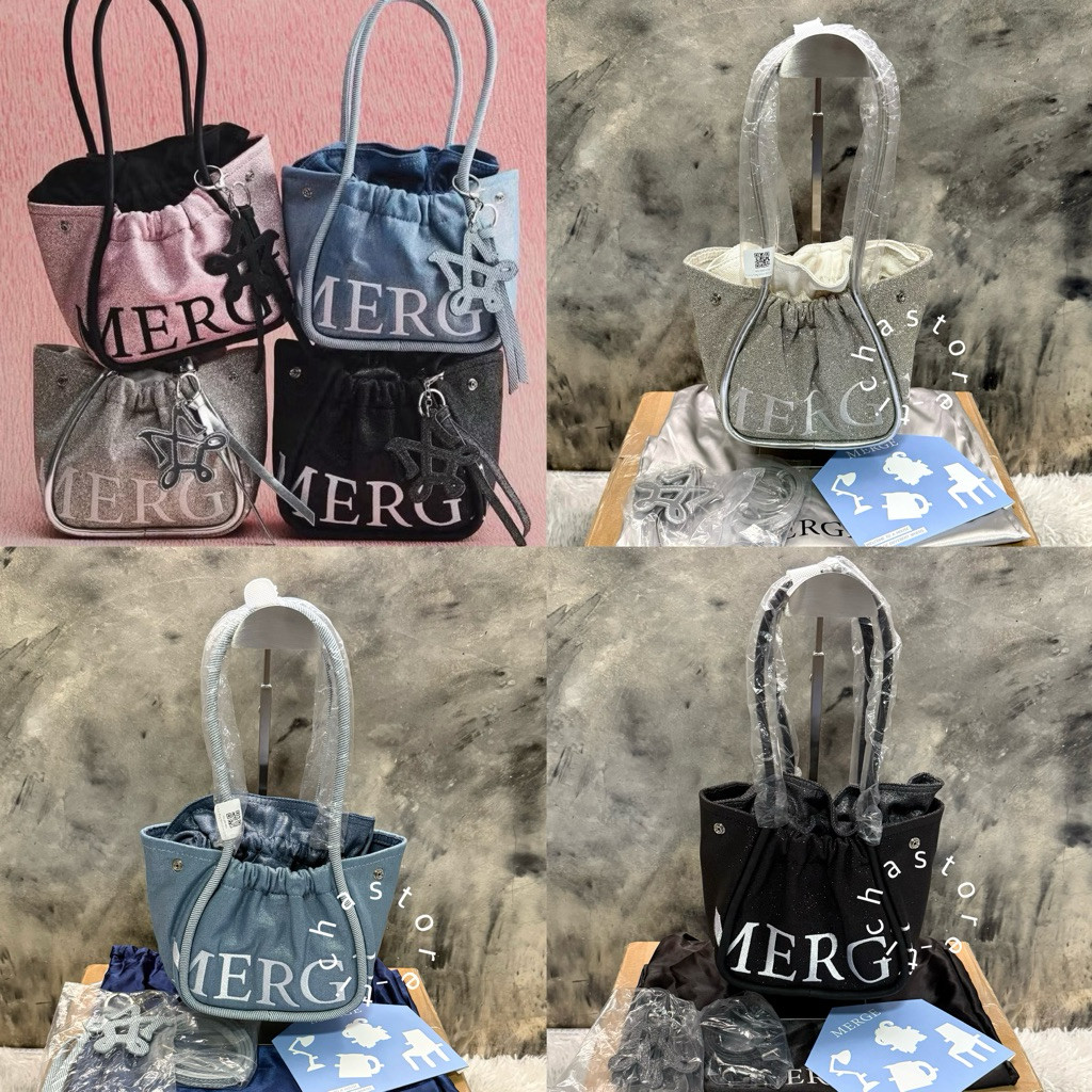 ♞,♘,♙(พร้อมส่ง) กระเป๋า Merge A Day Bag Mini Glitter สี Pink/White/Jean/Black CFY