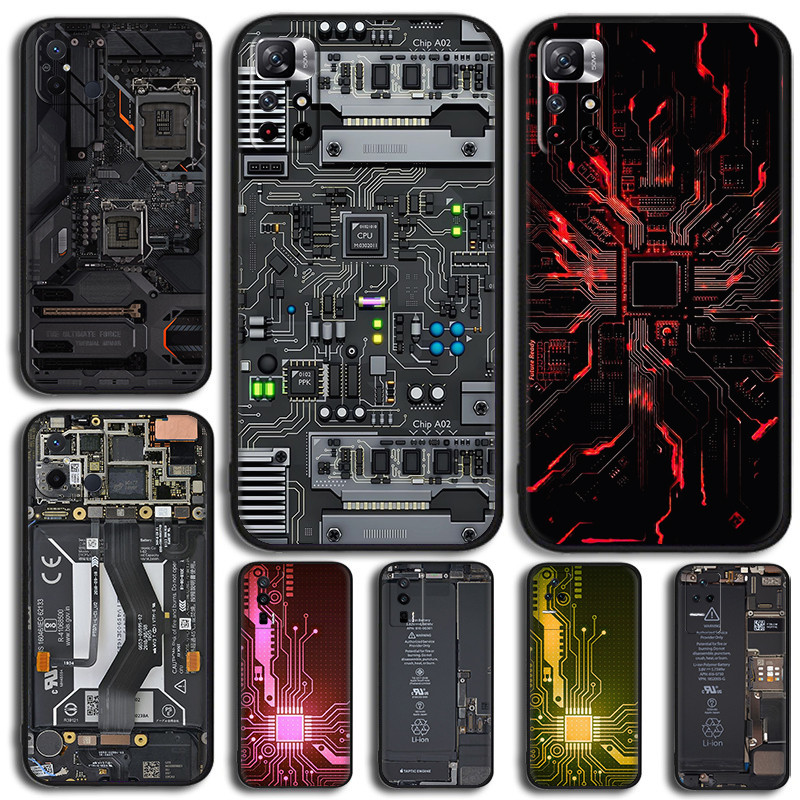 แผงวงจร [U2] สําหรับ Redmi Note 9S 9T 10 9 Pro Max TPU เคสป้องกันสีดําแบบนุ่ม