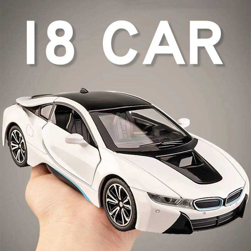 C I8 1:24 Simulation Alloy Car Model Diecast Ornament Sound & Light Pull Back Function Collection B