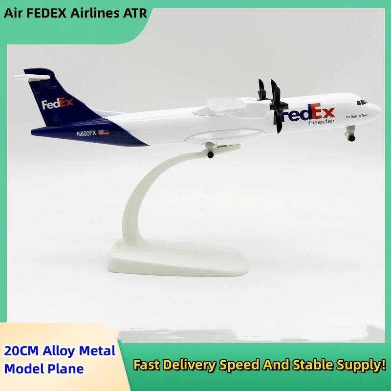 C 1 400 Model Planes Air FEDEX Aires ATR Metal Scale Aircraft 20Cm Diecast Airplane Models W Wheels