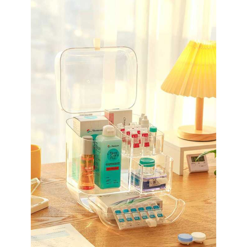 OK เลนส์แบบพกพา Corneal Shaping สำหรับ RGP Hard Contact Lens พร้อมกล่องเก็บขนาดใหญ่ป้องกันฝุ่น