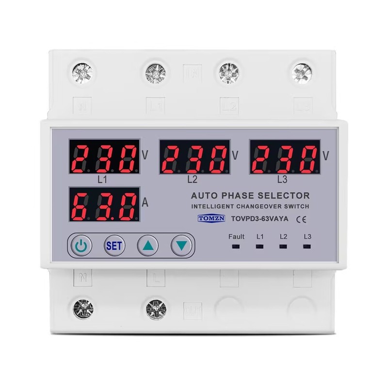 ❤ Three Phase Selector Voltmeter With Adjustable Over And Under Voltage Protection Relays Prot