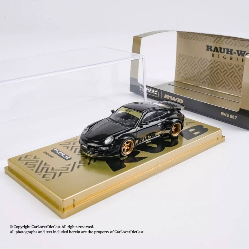 TW 1: 64 RWB 997 Bck โมเดลรถโลหะผสมสีดํา