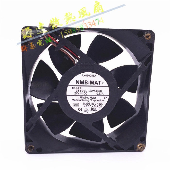 NMB-MAT 3610VL-05W-B66 24V 0.37 9025 9 ซม./ซม. 4 สายพัดลมอินเวอร์เตอร์