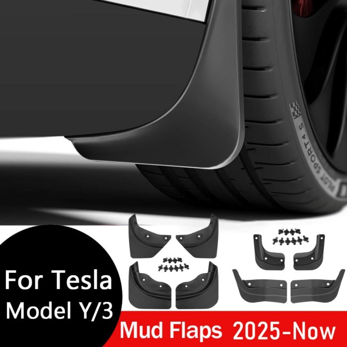 Mud Flaps For Tesla Model 3 Y Juniper Accessories TPE Mudguards Anti-Snow Fender Anti-Sand Mud Flap