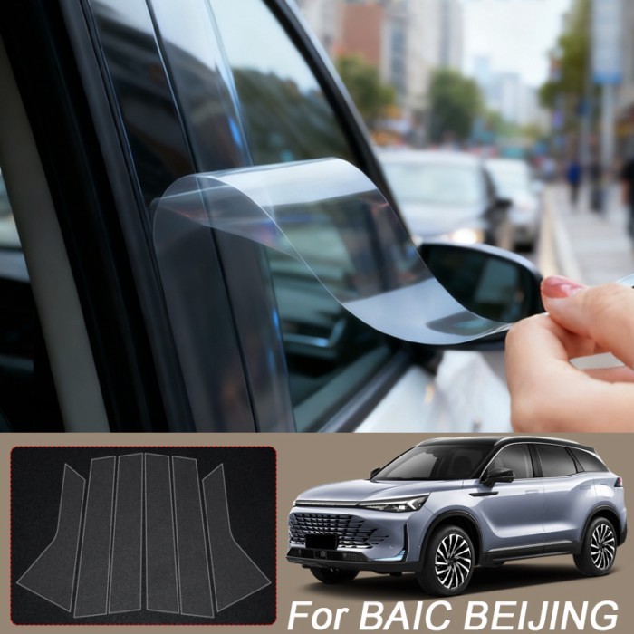B Pillars TPU Car Protective Film For BAIC BEIJING BJ40 BJ60 BJ30 X55 X75 2022-2026 Auto Anti-Scrat