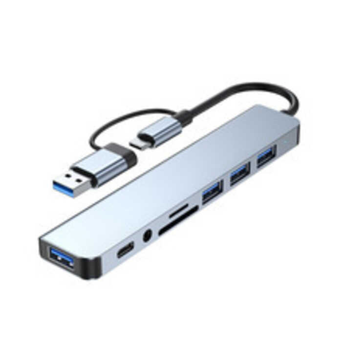 Type-c Docking Station PD ชาร์จ USB3.0 hub 8-in-1 7-in-1 Series 4K Docking Station Reader