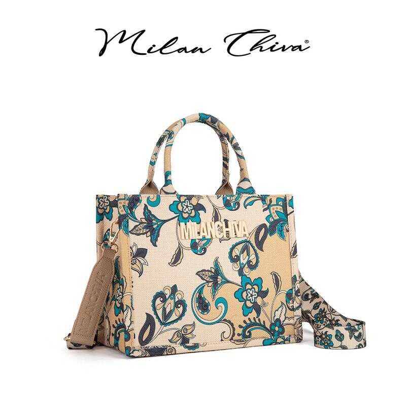 Milan Chiva รุ่น Handbags Shoulder Bags กระเป๋าถือ กระเป๋าสะพายไหล่ผู้หญิง พิมพ์ลายหรู (Mc-3361) 73D