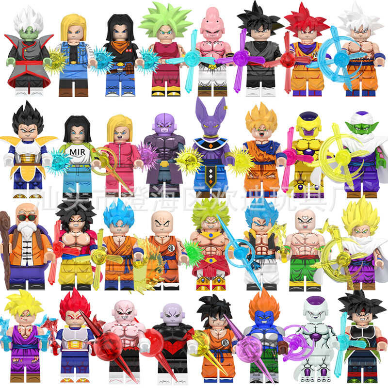 WM6180 WM6181 WM6177 WM6178 Dragon Ball Goku Saiyan ประดิษฐ์ Man Building Blocks