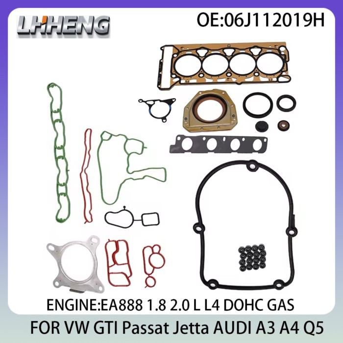 Engine Full gasket set For VW CC Passat Jetta AUDI A3 A4 Q5 1.8L 2.0L 1.8 2.0 L T L4 GAS 07-16 06H1
