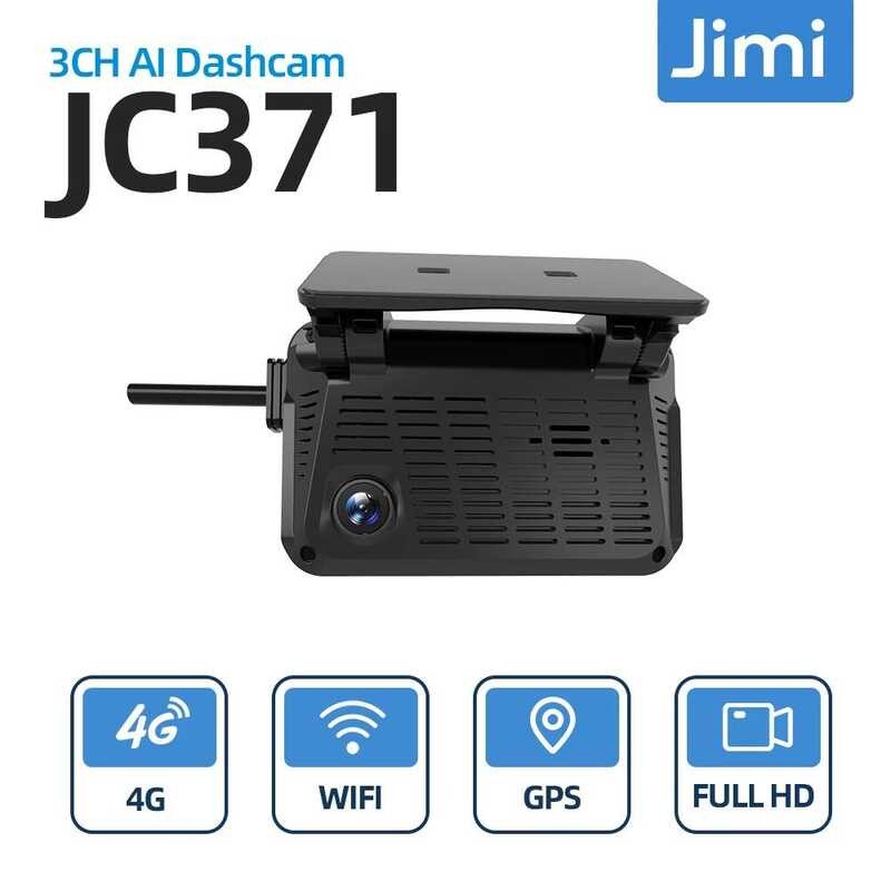 Jimi JC371 4G AI DashCam 3 ช่องวิดีโอสด GPS ติดตาม Real-time Alerts สมาร์ทเก็บ Nge Wifi รถ Dash กล้อ