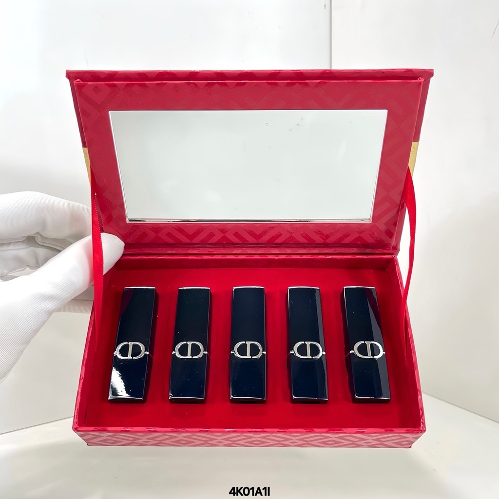 2025 แฟชั่นแฟชั่นขายตรงรุ่นพิเศษ/70 Halo Blue Gold ลิปสติกตัวอย่างชุดห้าชิ้นรวม: 1.5g * 5.หมายเลขสี: