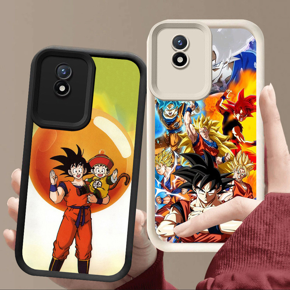 R57 Dragon Ball Casing สําหรับ VIVO V30E V30 Y02 Y02t Y02a Pro 5G สีดําและสีขาว