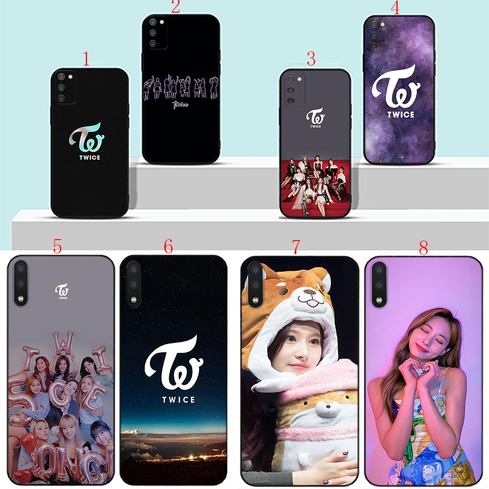 Samsung A01 EU A02 M02 F56 A03S A04 s A5 2017 A6 A7 A8 A9 Plus 2018 M3 อะนิเมะ TWICE เคสโทรศัพท์สีดํ