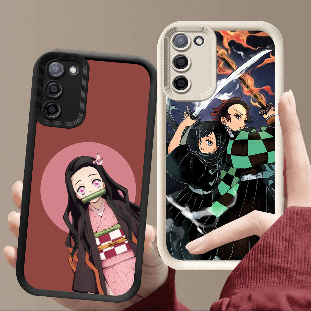 SAMSUNG R63 Demon SlayerปลอกสําหรับSamsung A02S A03 Core M02S A02 F02S M02 A03Sสีดําและสีขาว