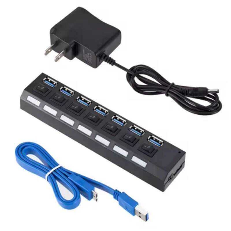 USB Hub USB Hub 3.0 Multi USB Splitter Hub อะแดปเตอร์ USB USB Hub 7 พอร์ตหลาย Expander 3.0 USB Hub พ