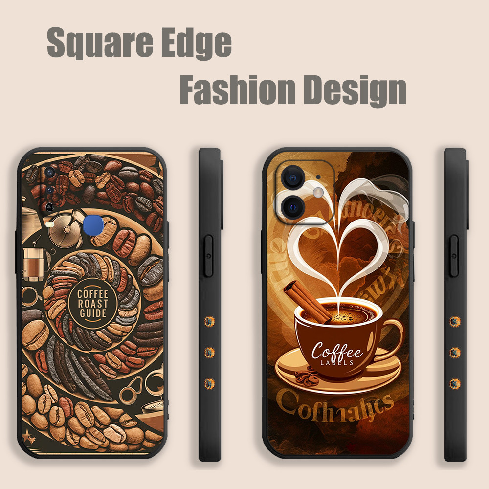 ปลอกสําหรับ Infinix Note 30 12 Pro 30i Hot 30 40 Pro GT 10 ProCoffee ขนมแฟชั่นศิลปะสีน้ําตาลวาด LDH0