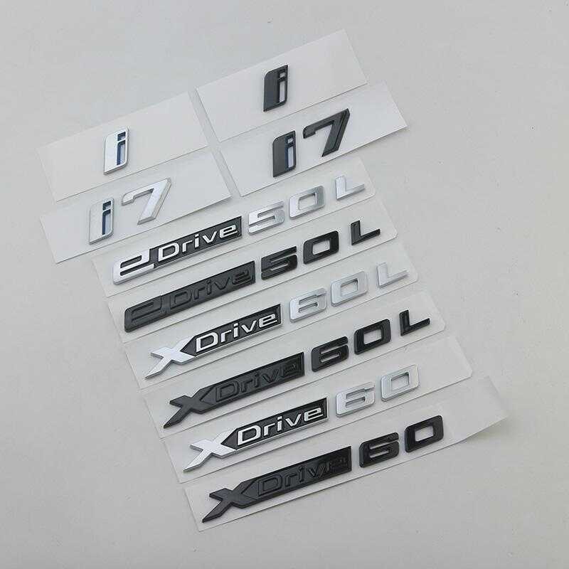 เหมาะสําหรับ BMW i7 โลโก้รถดัดแปลง i7 Word โลโก้ edrive50L โลโก้ Displacement XDrive60L โลโก้ด้านหลั