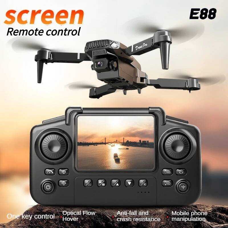 C 2025 E88 Pro Drone Upgraded 4K Camera With Screen Aerial Photography Foldable Quadcopter RC Toy G