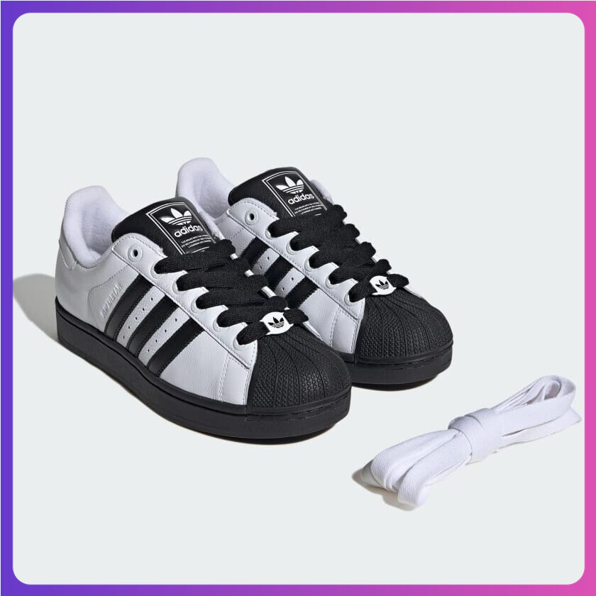 รองเท้า Superstar 2 JI0124 สีขาวดำ สำหรับผู้ชาย ขายโดยซื่อตรง