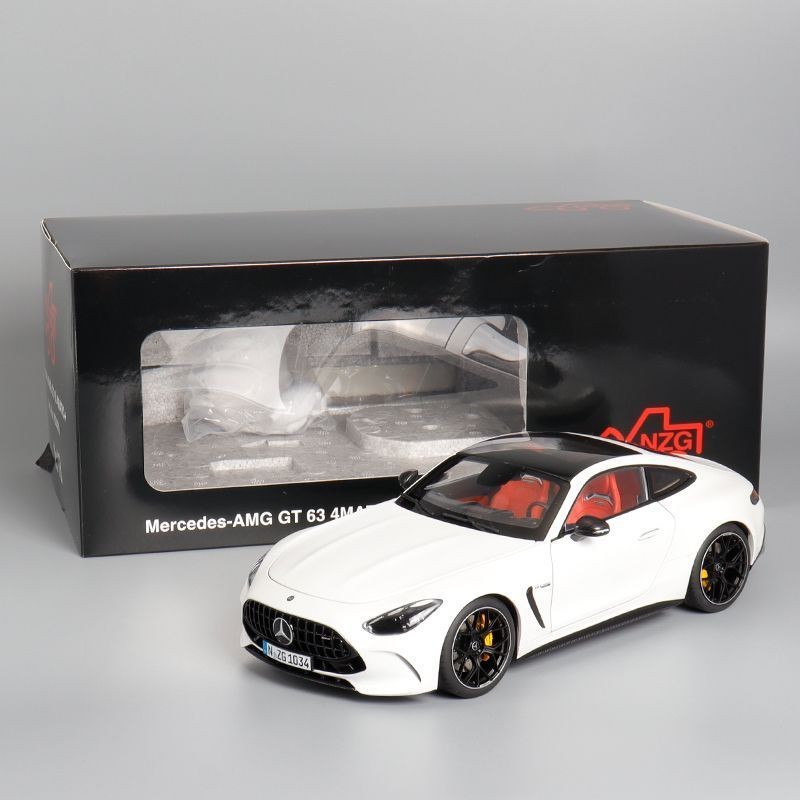 Mercedes-Benz AMG GT63 NZG 1: 18 โรงงานเดิม 2023 Mercedes-Benz GT63 โลหะผสมจําลองเปิดเต็มรูปแบบรถรุ่