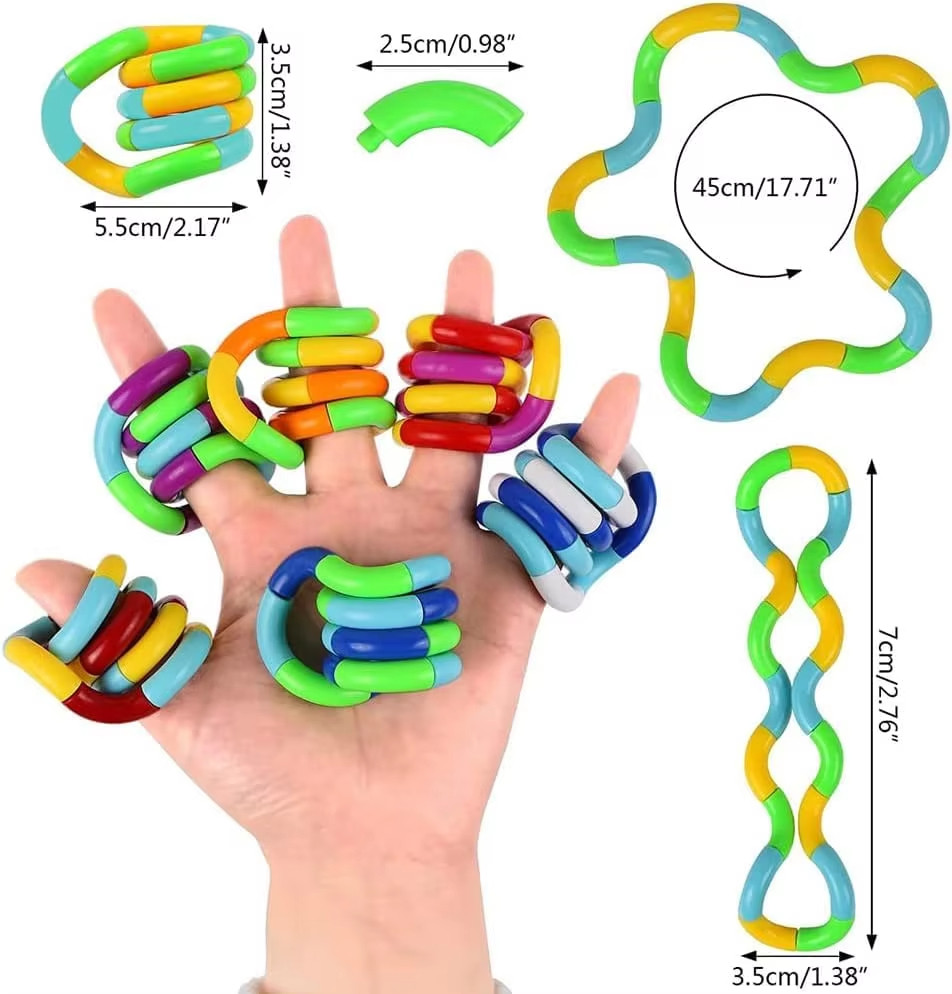3 ชุด Twist ปริศนาของเล่น DIY สี-เชือกแขวนสมองจินตนาการ Multicolors ที่ถอดออกได้ของเล่นสํานักงานความเครียด-relief ของเล่นเด็กวันหยุดของขวัญ