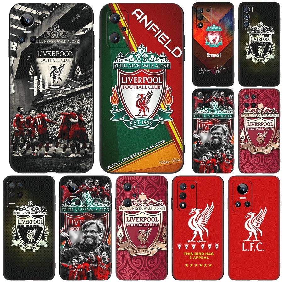 C15 Liverpool Football Club โลโก้สําหรับ Realme 9 Pro Plus 8S 8i 9i C2 TPU Spot พลาสติกสีดํากรณีนุ่ม