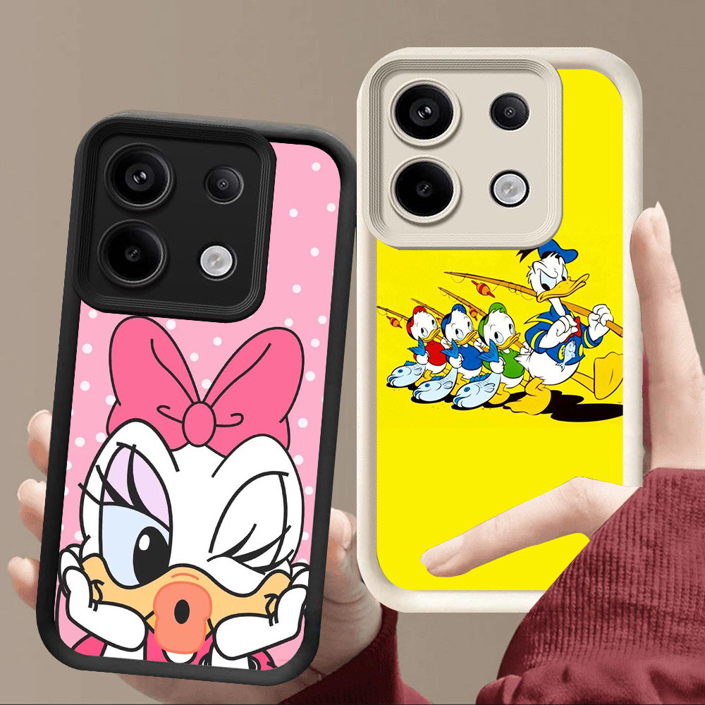 R59 ปลอกโดนัลด์ดั๊กสําหรับ Infinix Note 40 40S Pro Plus 5G สีดําและสีขาว