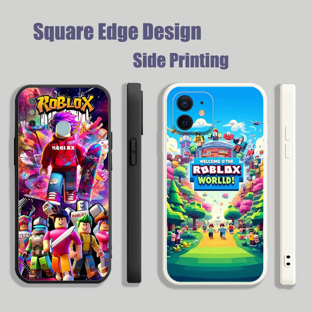 ปลอกสําหรับRealme C2 C3 8 8i 7i C35 C30 Pro ROBLOXเกมน่ารักเพื่อนBOD09 เคสโทรศัพท์สแควร์ขอบ