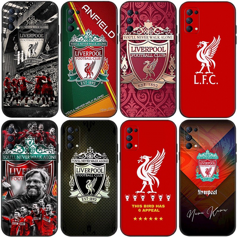 C15 Liverpool Football Club โลโก้สําหรับ OPPO F5 A73 F7 F9 F11 Pro A7X A9 F17 TPU Spot พลาสติกสีดําน