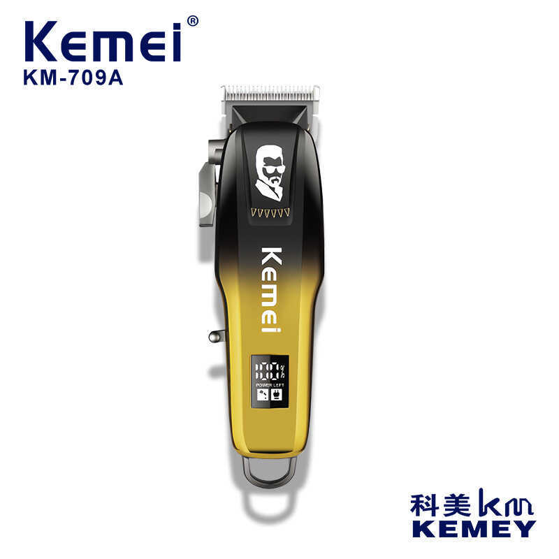 ปัตตาเลี่ยนไฟฟ้า KM-709A สําหรับช่างผมมืออาชีพ ตัดทรงหัวมันแกะสลัก ใช้งานในบ้านแบบ USB
