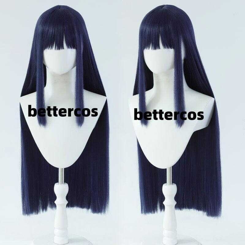 วิกผม cosplay Naruto Hyuga Hinata จำลองหนังศีรษะด้านบน