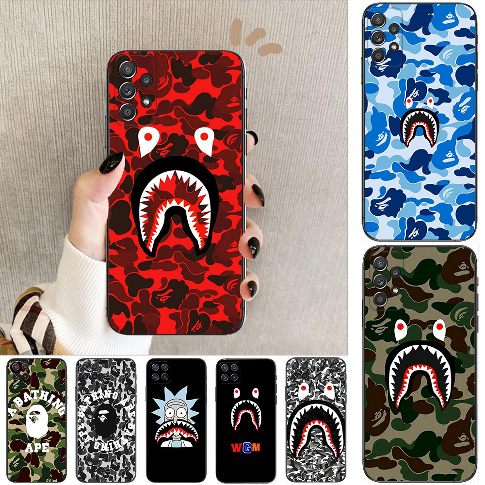 Xiao Mi Poco M6 Pro Plus F6 X6 Pro M7 Pro X7 Pro C2 อะนิเมะ Bape LOGO เคสโทรศัพท์สีดํานุ่ม