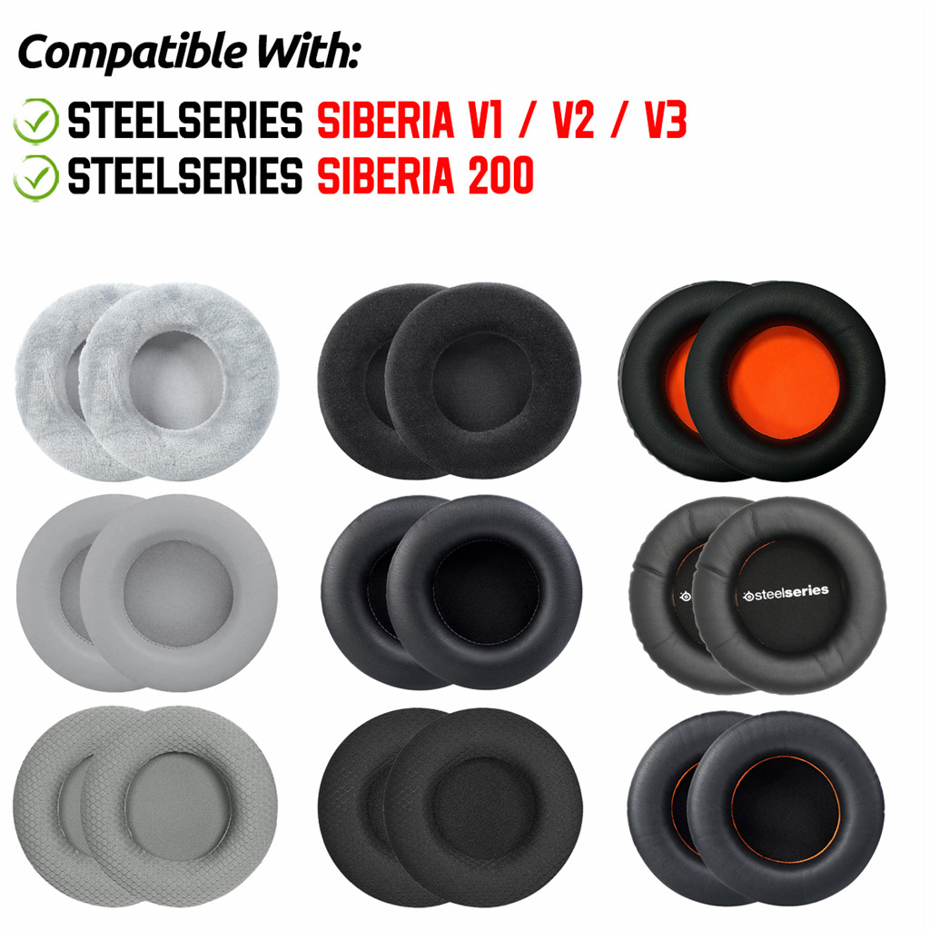 สําหรับ Steelseries Siberia V3 V2 V1 200 หูฟัง ( V1 V2 ที่คาดผม) Head Beam Earpads เบาะฟองน้ําชุดหูฟัง Earmuffs เปลี่ยนฝาครอบ