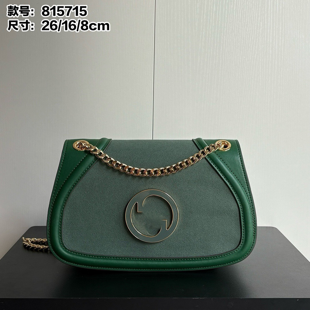 กระเป๋าสะพายไหล่ G Chishi หนังแท้ แบบคล้องสองชั้น