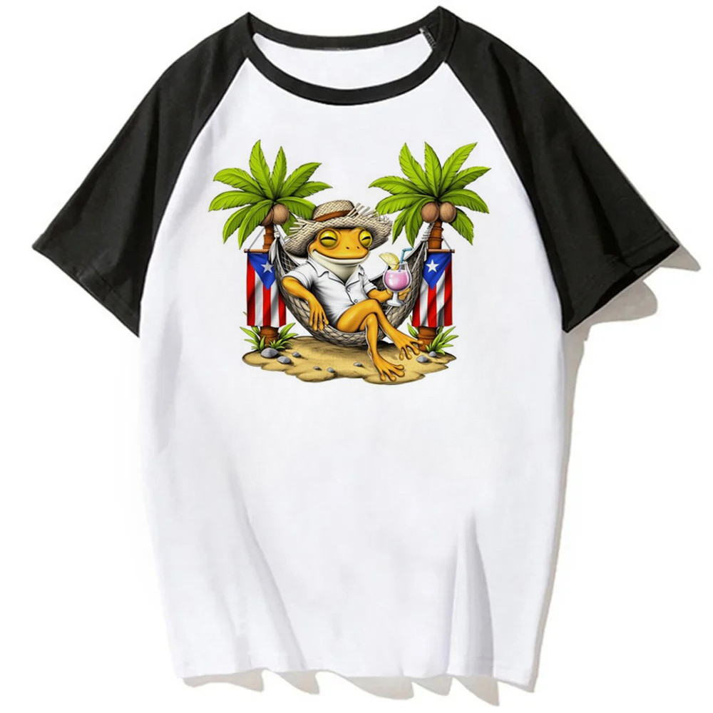 Puerto Rico top tees femme vintage baddie gothic gyaru top tees ฉากความงาม grunge ทางเลือก