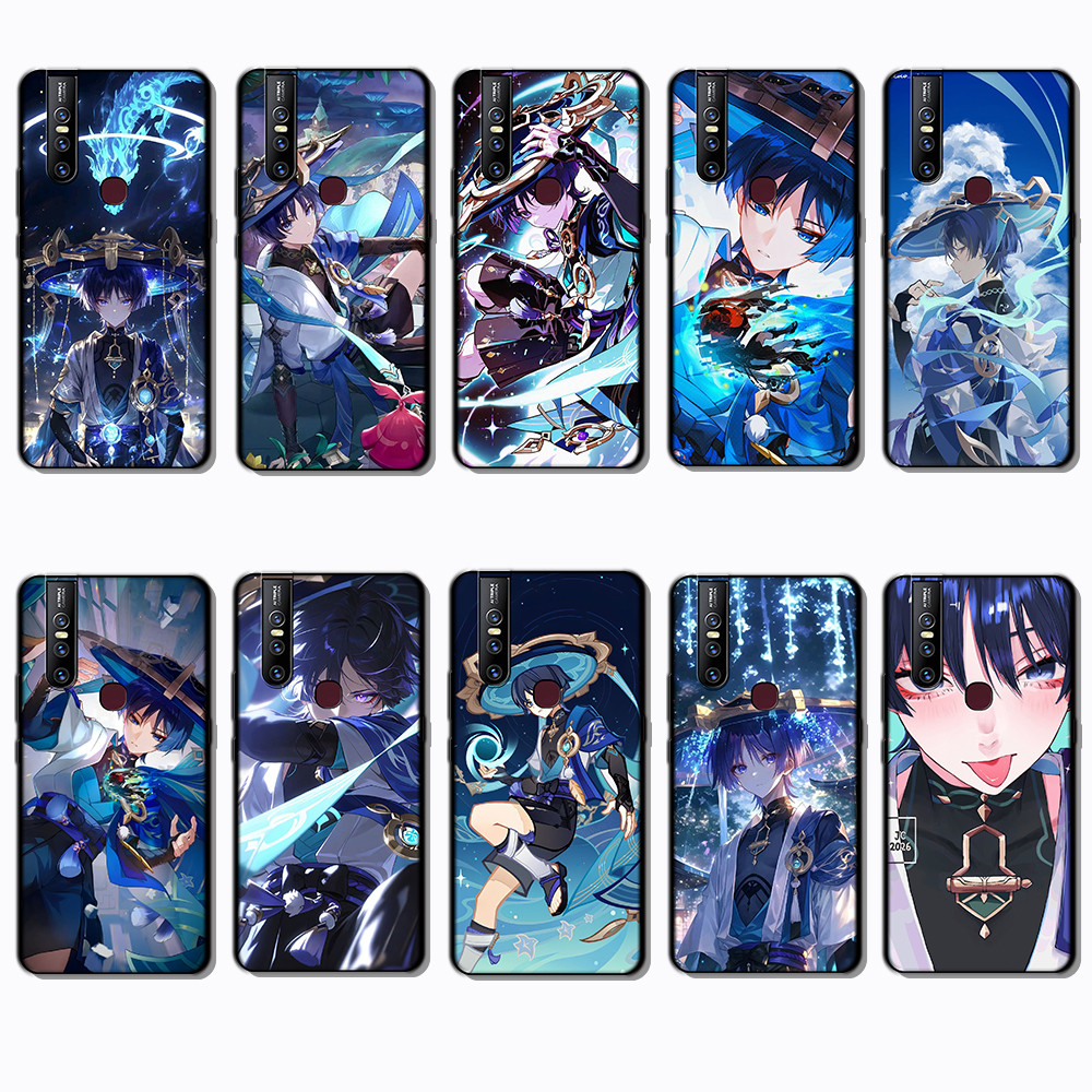 เคสโทรศัพท์สีดําแบบนุ่มแฟชั่นสําหรับ Vivo V15 Vivo V15 Pro 1819 Scaramouche caseg