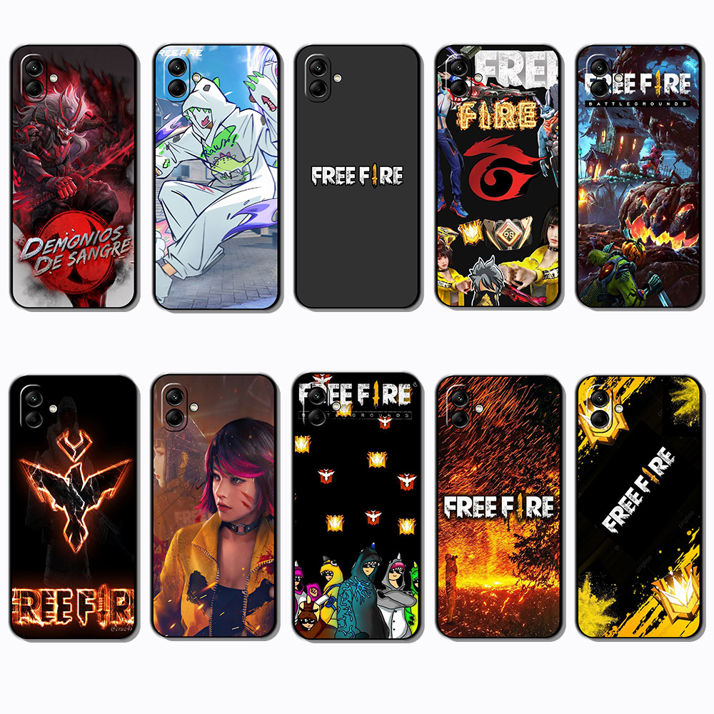 เคสโทรศัพท์สีดํานุ่มสําหรับ Samsung Galaxy A04 A04E A05 A06 A07 M05 M14 M17 M07 M17E ฟรี Fire caseg