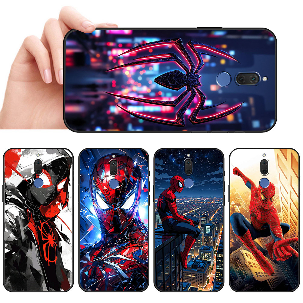 เคสโทรศัพท์สีดําแบบนุ่มแฟชั่นสําหรับ OPPO F11 Pro A9X A9 SX46 Spiderman Marvel caseg