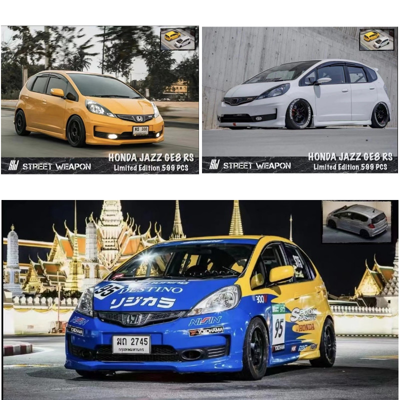Ready Stock SW 1: 64 HONDA HONDA JAZZ GE8 RS รุ่นที่สอง FIT FIT Alloy Car Out of Print Model