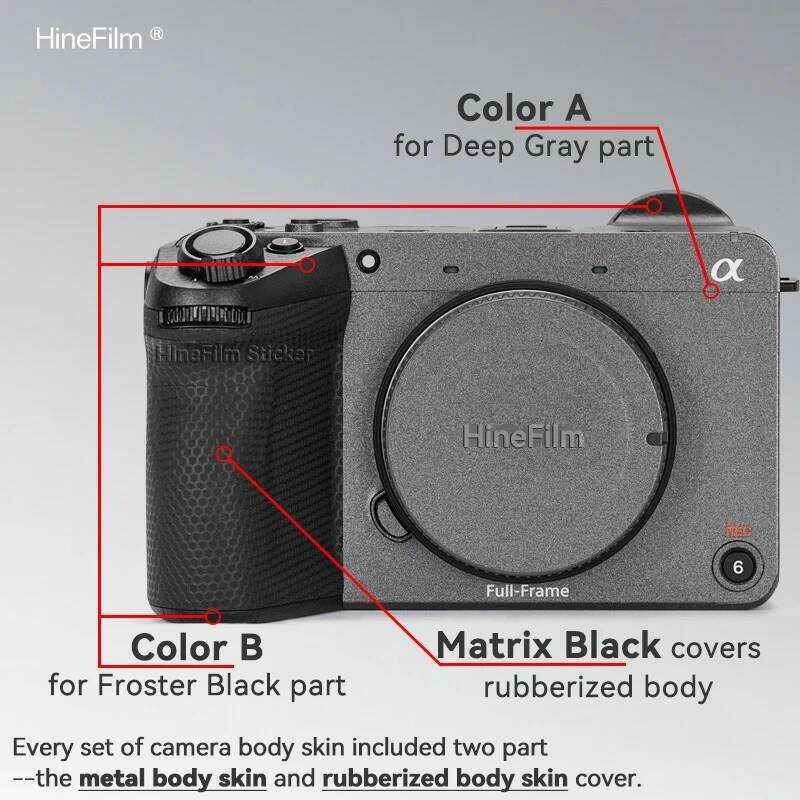 ▥ Hinefilm ผิวสําหรับ Ilme-Fx2 กล้องสติกเกอร์สําหรับ Sony Ilme-Fx2b กล้องรูปลอกผิว Fx2 Fx2b Wra