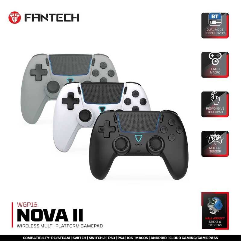 FANTECH NOVA II WGP16 ไร้สายบลูทูธ Gamepad Hall-Effect Triggers จอยสติ๊ก Gyroscope Gaming Controller